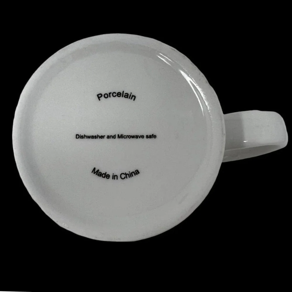 Porcelain Mug She Is Clothed‎ With Strength Dignity Floral Cup Proverbs 31:25